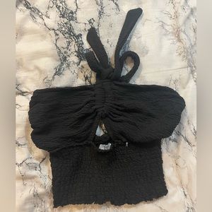 Black halter top
